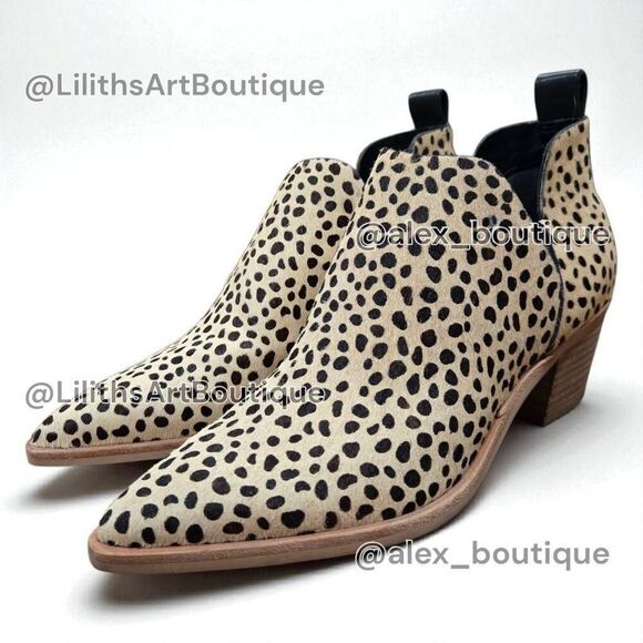 Dolce Vita Cheetah Print Block Heel Chelsea Women's Ankle Booties(F033)-Size 7 - Picture 5 of 11
